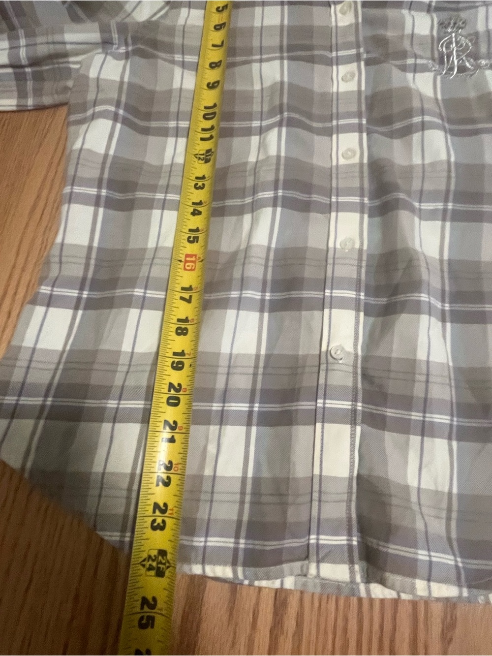 Polo Ralph Lauren Women's Crest Crown White Brown Blouse Shirt  Size PL - Picture 4 of 9